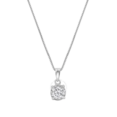 Diamondmuse Diamond Muse 0.30 Cttw 10kt White Gold Diamond Pendant Necklace For Women In Metallic