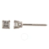 Diamondmuse Diamond Muse 0.30 Cttw 14kt White Gold Square Diamond Stud Earrings For Women In White