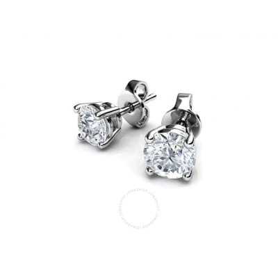 Diamondmuse Diamond Muse 0.38 Cttw 14kt White Gold Prong Set Diamond Stud Earrings For Women