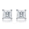 DIAMONDMUSE DIAMOND MUSE 0.50 CTTW 10KT WHITE GOLD PRINCESS CUT DIAMOND STUD EARRINGS FOR WOMEN