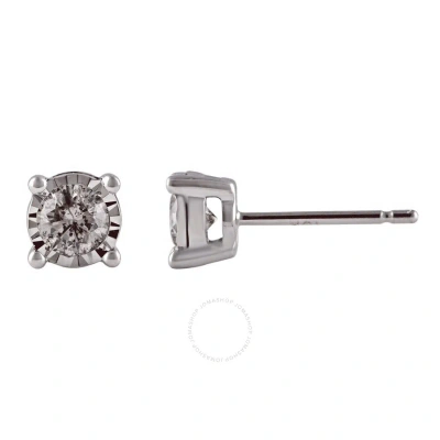 Diamondmuse Diamond Muse 0.50 Cttw 10kt White Gold Round Cut Diamond Stud Earrings For Women