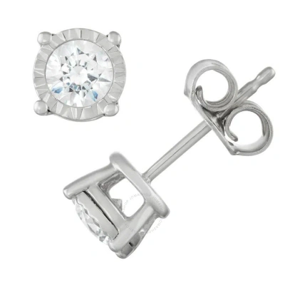 Diamondmuse Diamond Muse 0.50 Cttw 10kt White Gold Round Cut Diamond Stud Earrings For Women