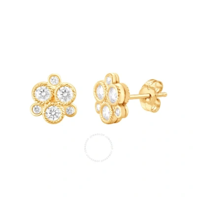 Diamondmuse Diamond Muse 0.50 Cttw 14kt Gold Round Cut Diamond Stud Earrings For Women