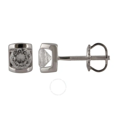 Diamondmuse Diamond Muse 0.50 Cttw 14kt White Gold Diamond Stud Earrings For Women
