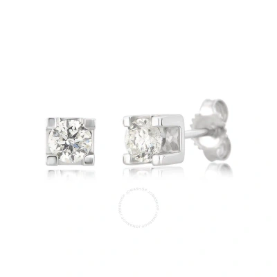 Diamondmuse Diamond Muse 0.50 Cttw 14kt White Gold Solitaire Diamond Stud Earrings For Women