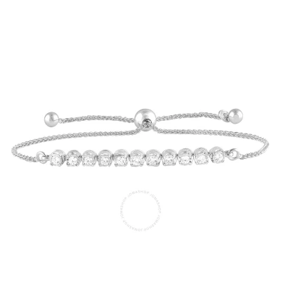 Diamondmuse Diamond Muse 0.50 Cttw Diamond Bolo Bracelet For Women In White