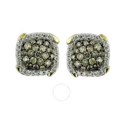 Diamondmuse Diamond Muse 0.60 Cttw 14kt Gold Round Cut Diamond Stud Earrings For Women In White