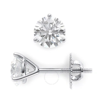 Diamondmuse Diamond Muse 0.70 Cttw 14kt White Gold Round Solitaire Diamond Stud Earrings For Women