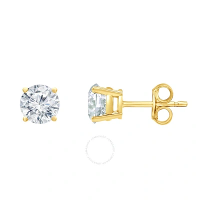 Diamondmuse Diamond Muse 0.75 Cttw 14kt Gold Round Cut Diamond Stud Earrings For Women In Yellow