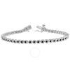 DIAMONDMUSE DIAMOND MUSE 1.00 CARAT REAL BLACK DIAMOND MARTINI TENNIS BRACELET (J