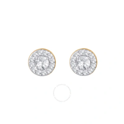 Diamondmuse Diamond Muse 1.00 Cttw 10kt Rose Gold Round Cut Diamond Stud Earrings For Women In Pink
