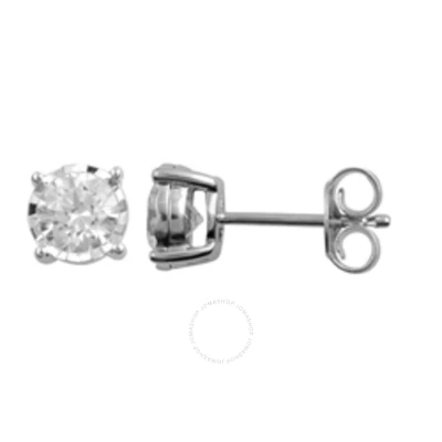 Diamondmuse Diamond Muse 1.00 Cttw 10kt White Gold Prong Set Diamond Stud Earrings For Women