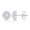 DIAMONDMUSE DIAMOND MUSE 1.00 CTTW 10KT WHITE GOLD ROUND CUT DIAMOND STUD EARRINGS FOR WOMEN