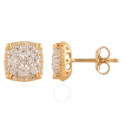 Diamondmuse Diamond Muse 1.00 Cttw 14kt Gold Round Cut Diamond Cluster Stud Earrings For Women