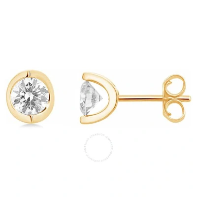 Diamondmuse Diamond Muse 1.00 Cttw 14kt Gold Round Cut Diamond Stud Earrings For Women
