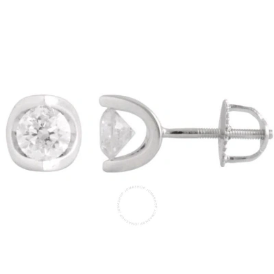 Diamondmuse Diamond Muse 1.00 Cttw 14kt White Gold Diamond Stud Earrings For Women