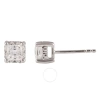Diamondmuse Diamond Muse 1.00 Cttw 14kt White Gold Princess Cut Diamond Stud Earrings For Women In White