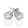 Diamondmuse Diamond Muse 1.25 Cttw 14kt White Gold Prong Set Diamond Stud Earrings For Women In White