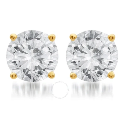 Diamondmuse Diamond Muse 1.50 Cttw14kt Gold Round Cut Diamond Stud Earrings For Women