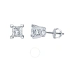 Diamondmuse Diamond Muse 1.50 Cttw14kt White Gold Princess Cut Diamond Stud Earrings For Women In White