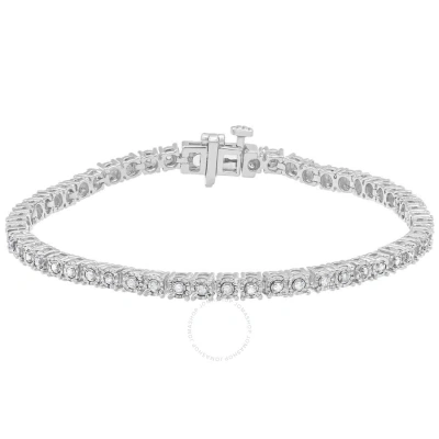 Diamondmuse Diamond Muse 1/2 Carat Real Diamond Fashion Tennis Bracelet For Women In Sterling Silver In White