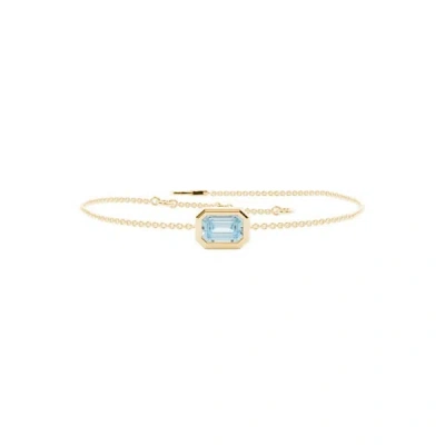 Diamonds Factory Aquamarine Bracelet In Gold