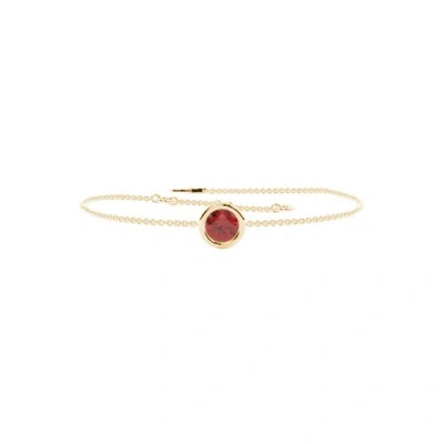 Diamonds Factory Garnet Bracelet In Gold