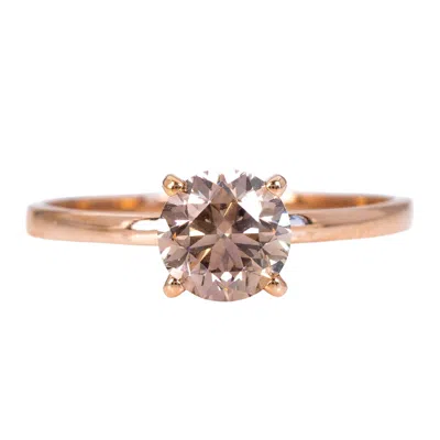 Pre-owned Diamonds Mine Ring - 14 Kt. Yellow Gold -1.01ct. Tw. Diamond (natural Coloured) - Igi