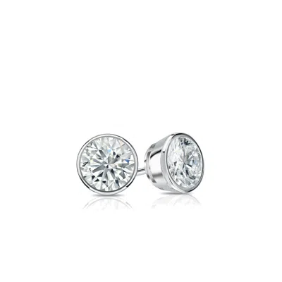 Pre-owned Diamondstudscom 0.25 Carat Tw Lab Grown Diamond Stud Earrings In 14k White Gold (e-f Vs1-vs2)