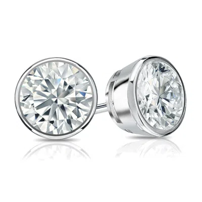 Pre-owned Diamondstudscom 1.50 Carat Tw Lab Grown Diamond Stud Earrings In 14k White Gold (i-j Vs1-vs2)