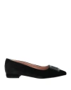 Diamonique Woman Ballet Flats Black Size 7 Textile Fibers