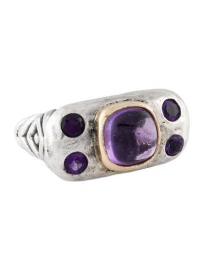 Pre-owned Dian Malouf Amethyst Ring In Multi