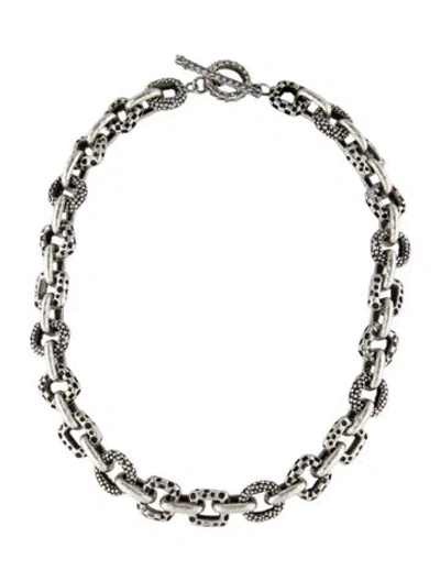 Pre-owned Dian Malouf Toggle Link Chain Necklace, 18" In Multi