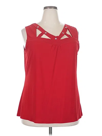 Pre-owned Diana Belle Sleeveless Blouse In Red