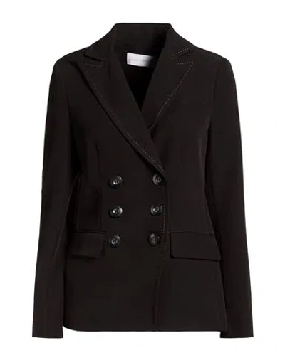 Diana Gallesi Woman Blazer Black Size 12 Polyester, Elastane