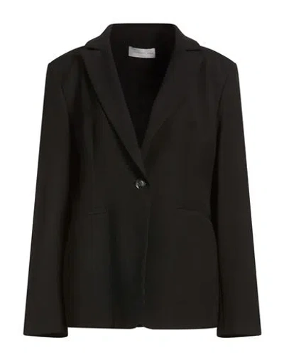 Diana Gallesi Woman Blazer Black Size 14 Polyester, Viscose, Wool, Elastane