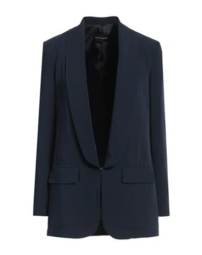 Diana Gallesi Woman Blazer Midnight Blue Size 4 Polyester, Elastane