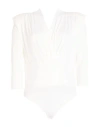 Diana Gallesi Woman Bodysuit Off White Size 10 Polyester, Elastane In White