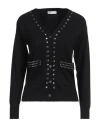 Diana Gallesi Woman Cardigan Black Size Xs Viscose, Polyamide