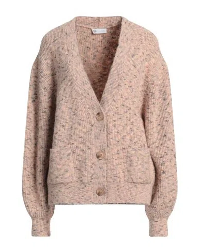 Diana Gallesi Woman Cardigan Blush Size L Polyester, Acrylic, Polyamide, Wool, Elastane In Pink