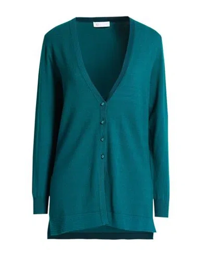 Diana Gallesi Woman Cardigan Deep Teal Size S Polyester, Viscose, Acrylic, Polyamide, Elastane In Green