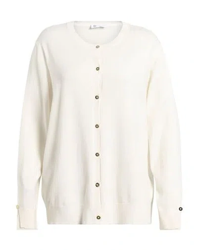 Diana Gallesi Woman Cardigan Ivory Size Xl Viscose, Polyamide In Multi