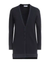 Diana Gallesi Woman Cardigan Midnight Blue Size M Polyester, Viscose, Acrylic, Polyamide, Elastane In Blue