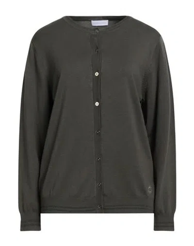 Diana Gallesi Woman Cardigan Military Green Size Xl Viscose, Polyamide