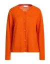 Diana Gallesi Woman Cardigan Orange Size Xl Cashmere In Orange