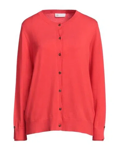 Diana Gallesi Woman Cardigan Red Size L Viscose, Polyamide