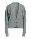 Diana Gallesi Woman Cardigan Sage Green Size L Acrylic, Polyamide, Alpaca Wool