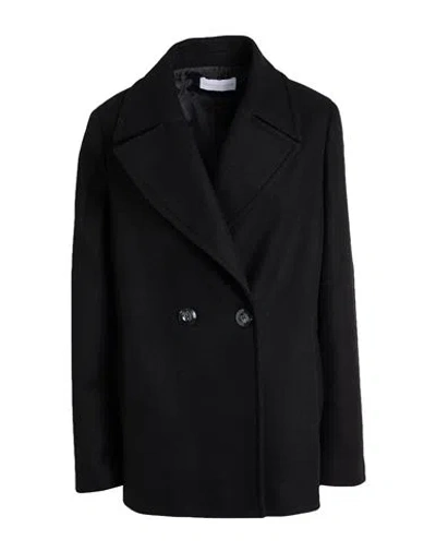 Diana Gallesi Woman Coat Black Size 14 Wool, Polyamide