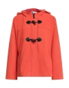 Diana Gallesi Woman Coat Orange Size 14 Polyester In Orange