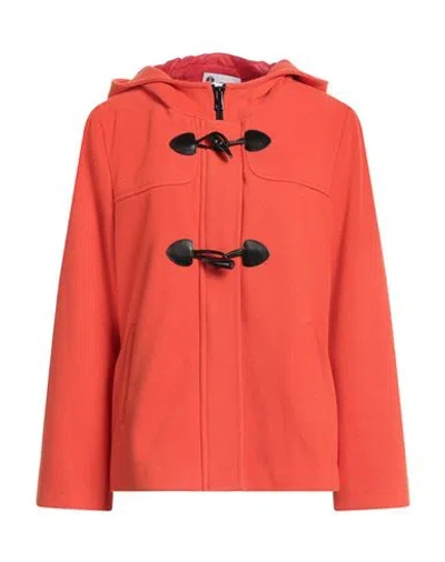 Diana Gallesi Woman Coat Orange Size 14 Polyester